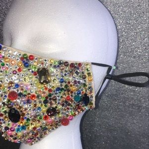 Full Crystal and pearl face mask